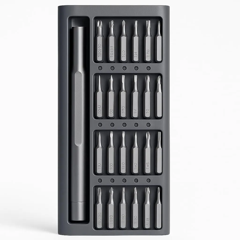 KIT CHAVE DE FENDA MAGNÉTICA 24 EM 1 ALTA PRECISÃO AÇO S2 PARA REPAROS EM CELULARES TABLETS NOTEBOOKS DRONES HOBBY PROFISSIONAL