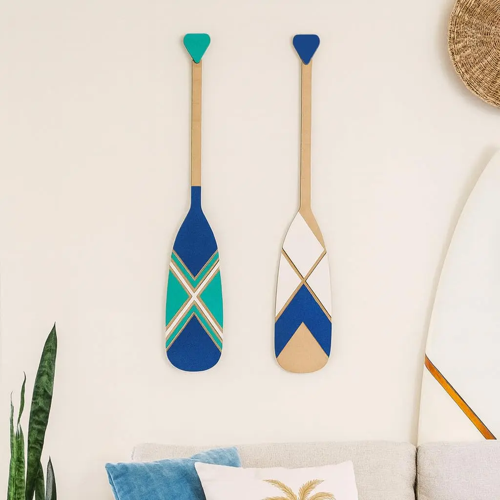 kit 2 Remos Decorativos Parede em MDF 60cm Decoração praia mar