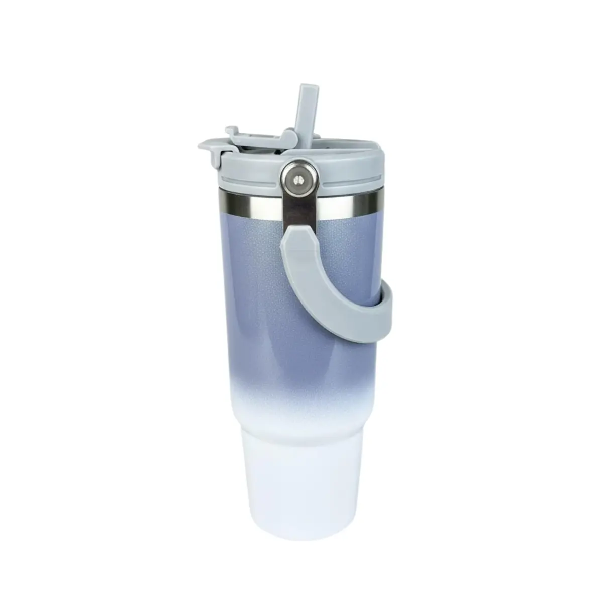 Copo Térmico com Canudo Tampa e Alça 900ml, Cops Garrafas Termico para viagem vácuo dupla camada aço inoxidável, Caneca Termica Cafe Água Chá,Presente, Fitness Barganha Mix (p2002Cinza Grafite)