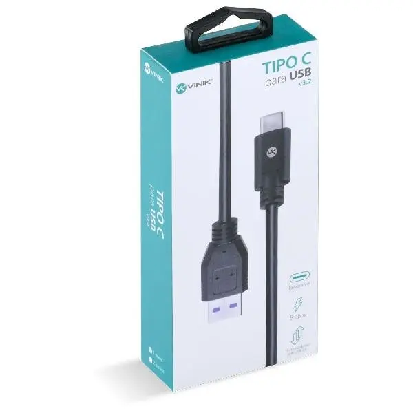 Cabo Usb-c X Usb A V3.2 Gen1 5gbps 1 Metro C32uam-1 Vinik 314 - 1