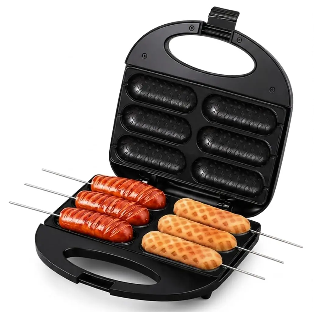 Máquina Crepe Hot Dog Crepeira Elétrica Antiaderente Multiuso (127V) | Lanches rápidos e práticos - 1