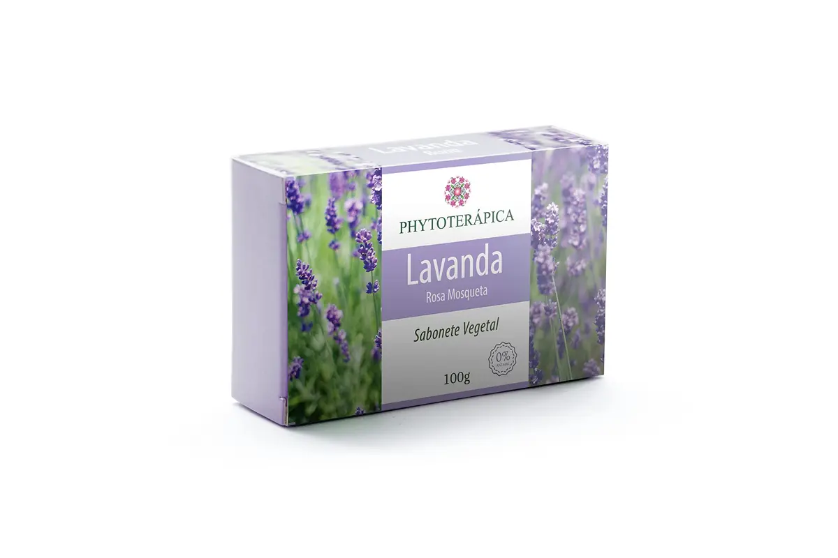 Sabonete de Lavanda e Rosa Mosqueta Phytoterápica 100g | Perfeito para um banho relaxante, equilibra a oleosidade, acalma e remove impurezas da pele - Vegano - 1