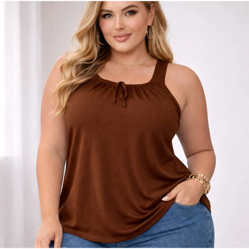 Blusa Regata Feminina do G1 ao G5 Regata PLUS SIZE DUNA TOP - 1