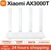 [Imposto Incluso] Xiaomi roteador ax3000t wifi6 malha dupla wan 2.4/5ghz rede de sinal 3000mbs qualcomm cpu repetidor amplificador nfc toque miwifi  - 1