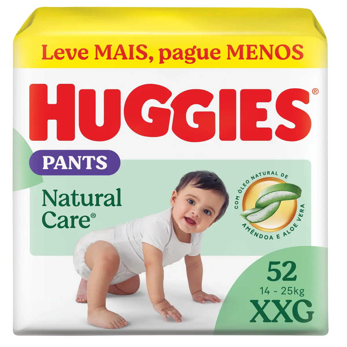 Huggies Fralda Pants Premium Natural Care XXG - 52 Un