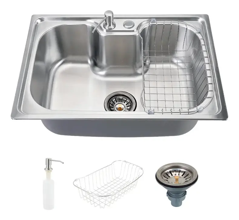Cuba Gourmet para Cozinha com Acessórios Aço Inox 201 60x42cm Carajás Pingoo.casa - Prata