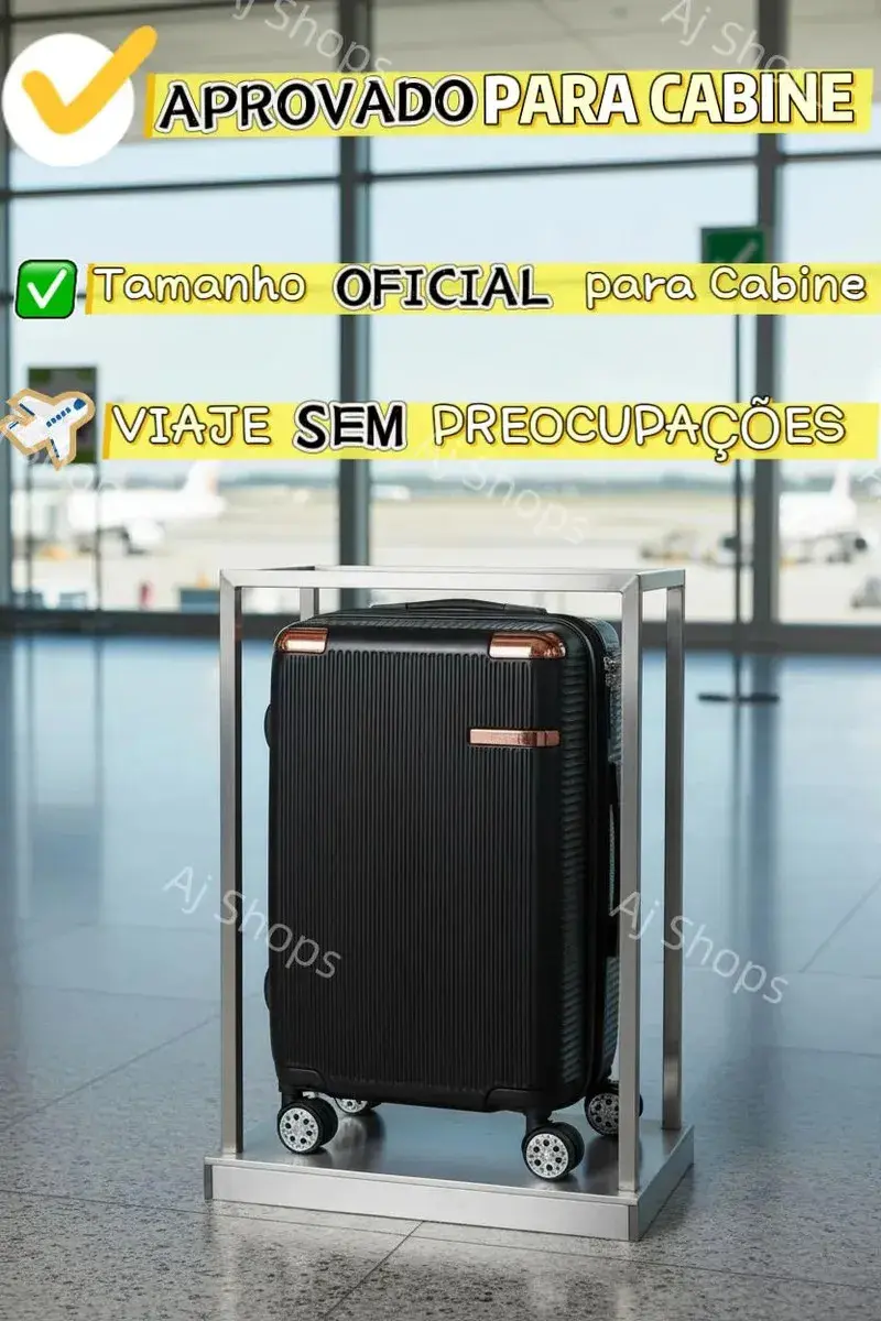 Mala de Bordo Rígida Sweet Studio Bege para Viagem, 55 cm, com Rodas Duplas e Cadeado thumbnail 7