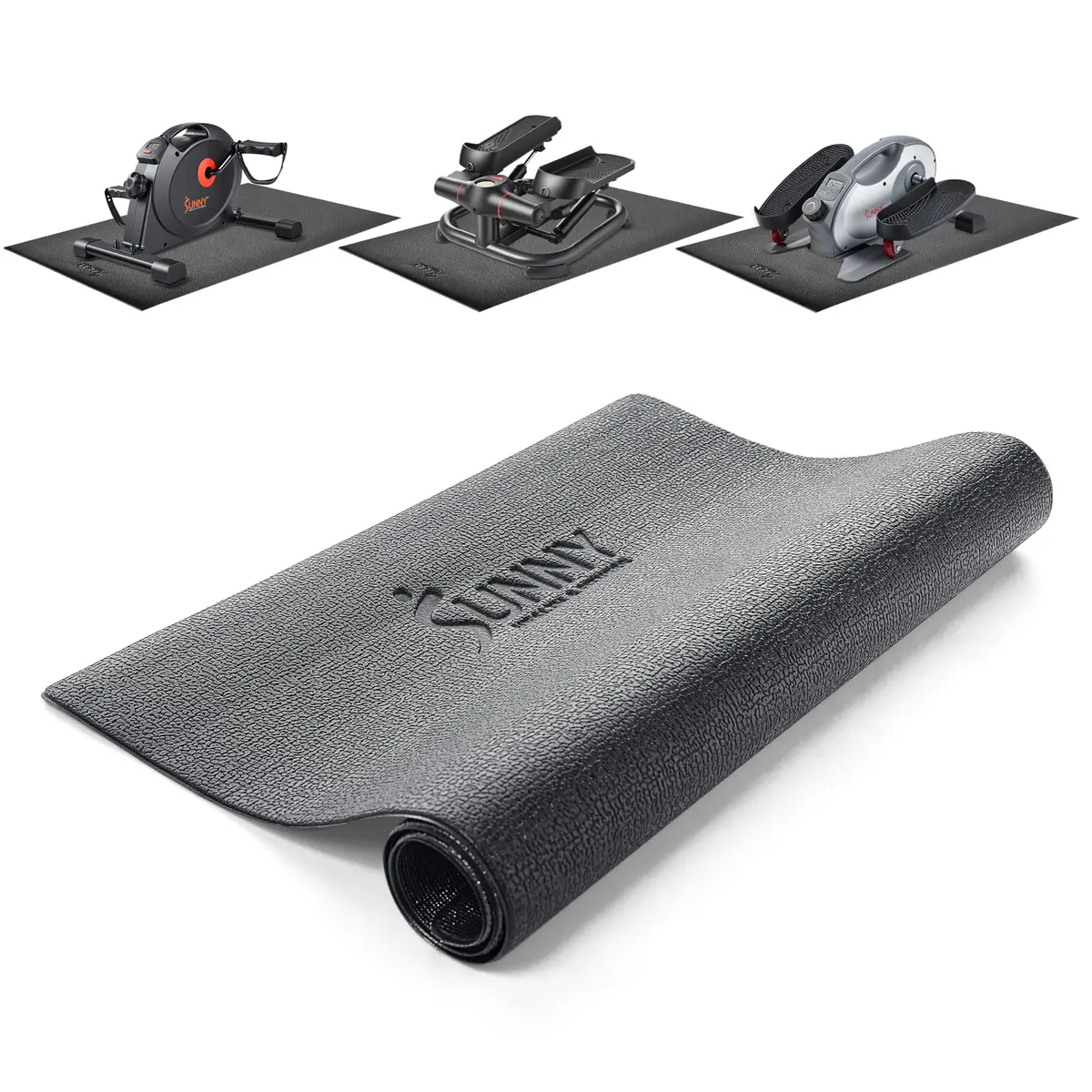 Sunny Health & Fitness Tapete para Equipamentos - Extra Pequeno | Extra Pequeno 76x51 cm, Antiderrapante, Protege Piso, Resistente Água, para Máquinas Mini, Mini Bicicletas e Mini Elípticas