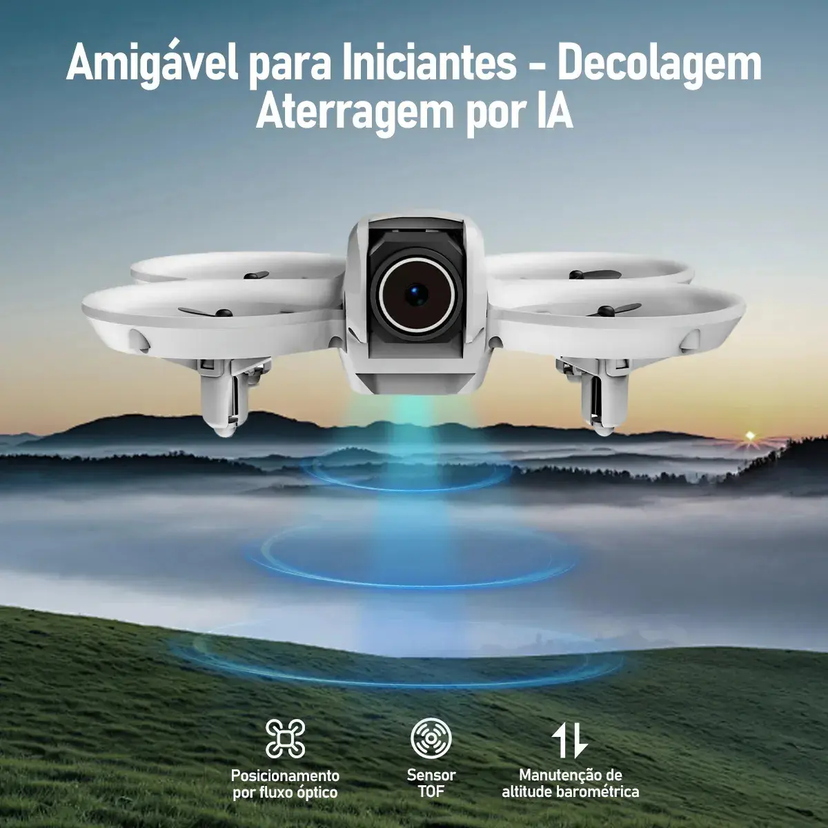Drone Neo Com Câmera 4k Full Hd Wifi Cor Cinza 2 Baterias thumbnail 5