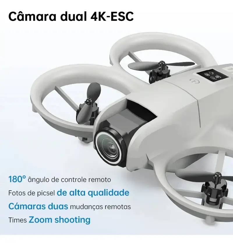 Drone Neo Com Câmera 4k Full Hd Wifi Cor Cinza 2 Baterias thumbnail 8