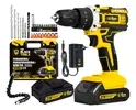 Parafusadeira Furadeira De Impacto The Black Tools Profissional TB-21PX 2 Baterias Com Maleta 60Hz Amarelo