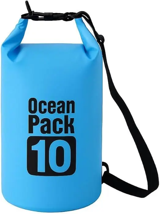 Bolsa Seca Estanque Impermeável 10L Ocean Pack para Praia Caiaque e Trilha (Azul)