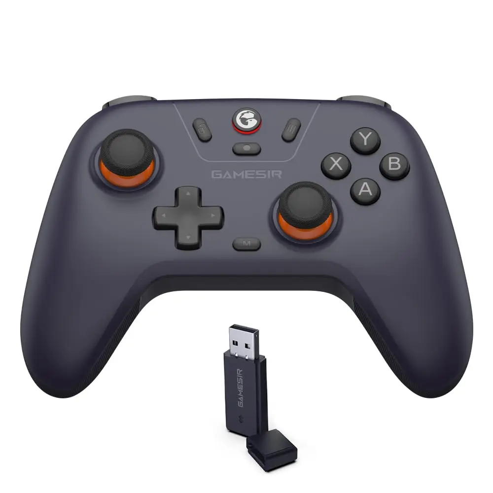 GameSir Nova Lite Controle Bluetooth e Sem Fio 2.4G para PC Windows, Celular Android iPhone, Nintendo Switch e Steam Deck, Gamepad com Hall Effect Anti-Drift, Turbo, Vibração, Dongle USB(roxo escuro)