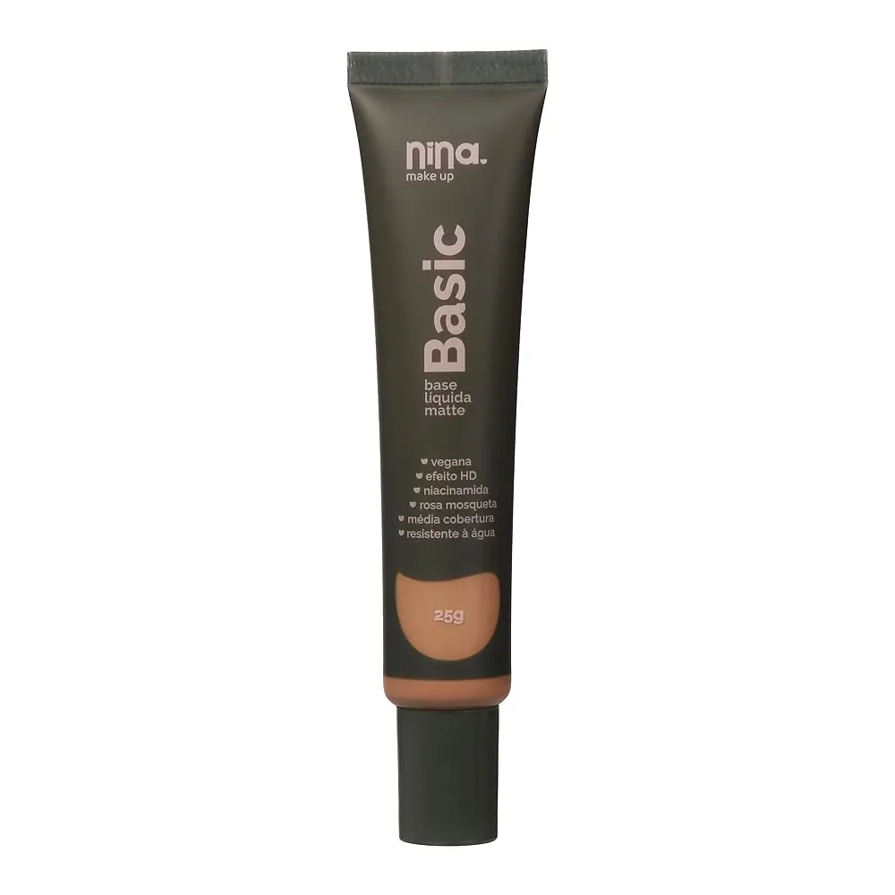 Base Líquida Nina Basic, Matte, Cor 10