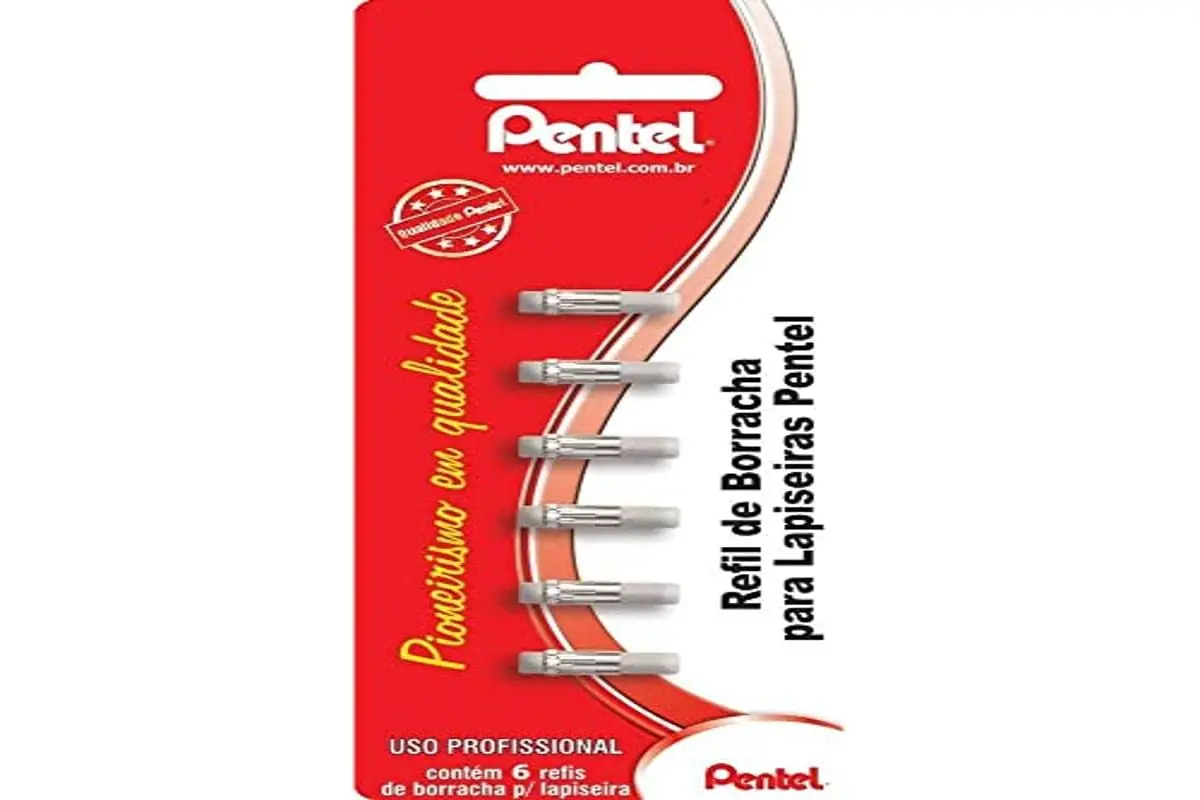 Pentel Refil de Borracha para Lapiseira 6 Unidades SM/Z2-6