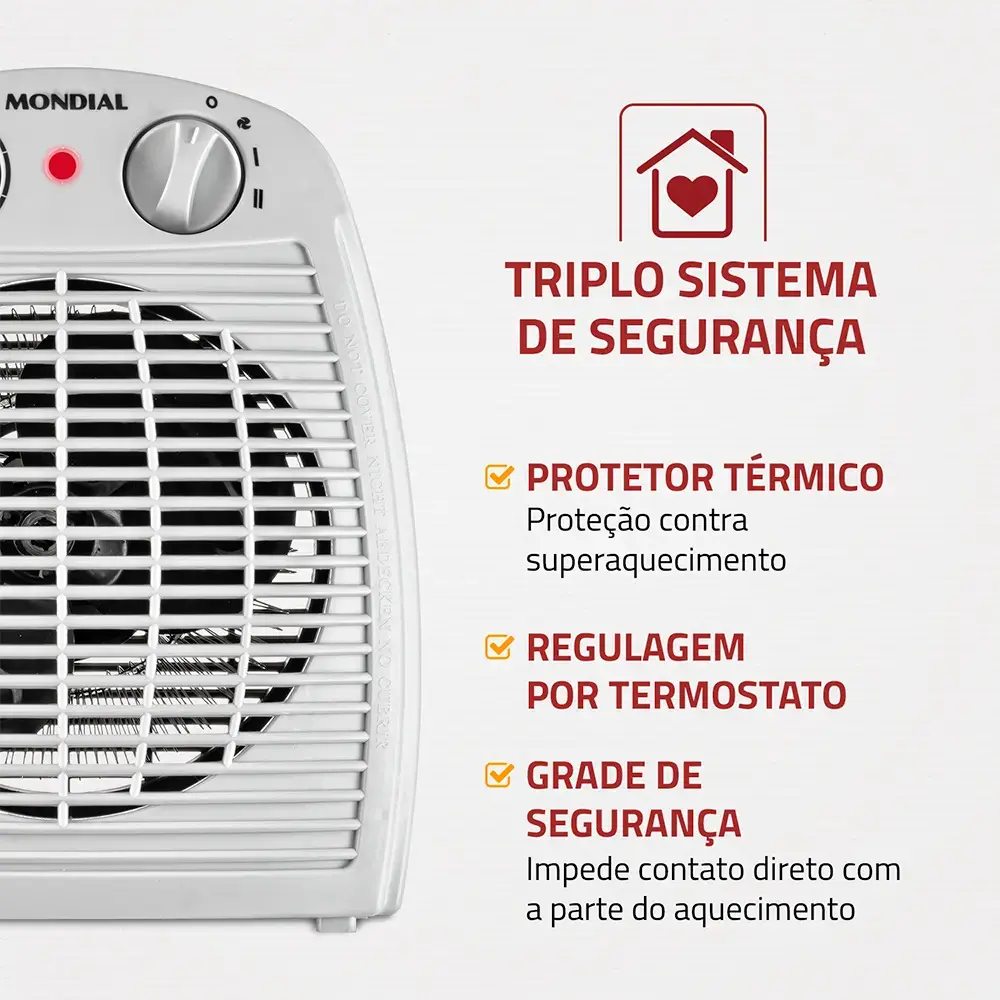 Aquecedor A Ar, Mondial 1500W A-08 thumbnail 2