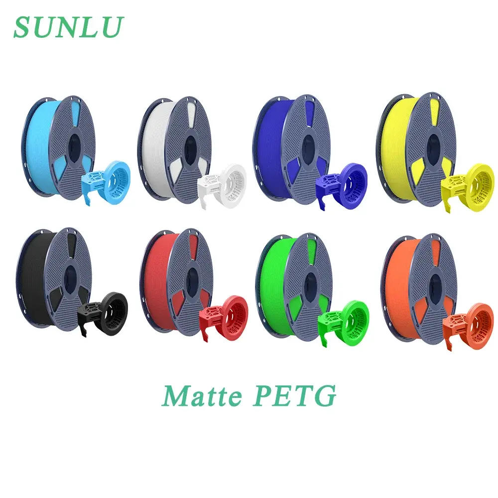 Filamento PETG Fosco SUNLU para Impressora 3D, Diâmetro de 1,75mm, 1KG/Rolo, Consumíveis para Impressão 3D, Impressão em Alta Velocidade