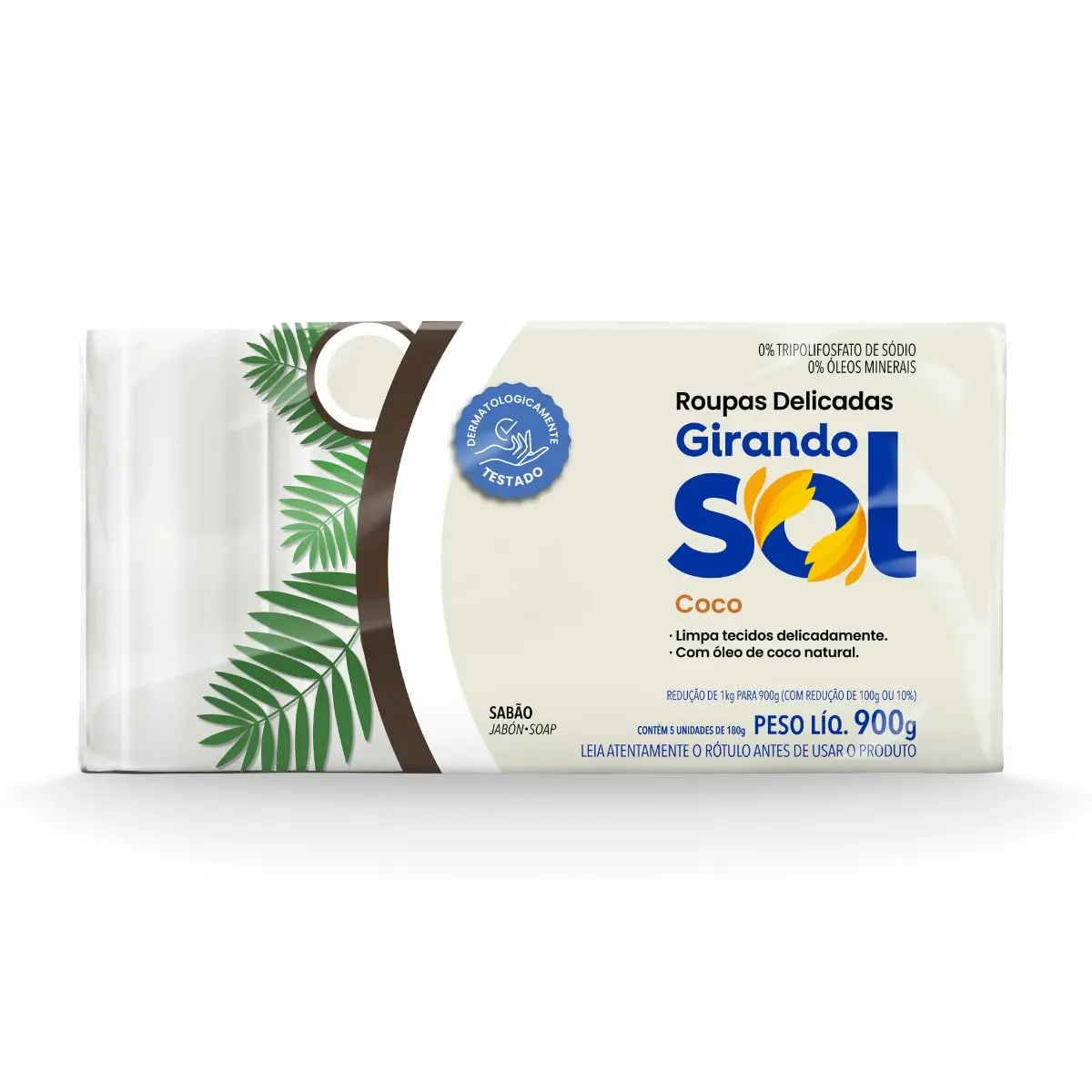 Girando Sol Sabão Em Barra Coco 1Kg