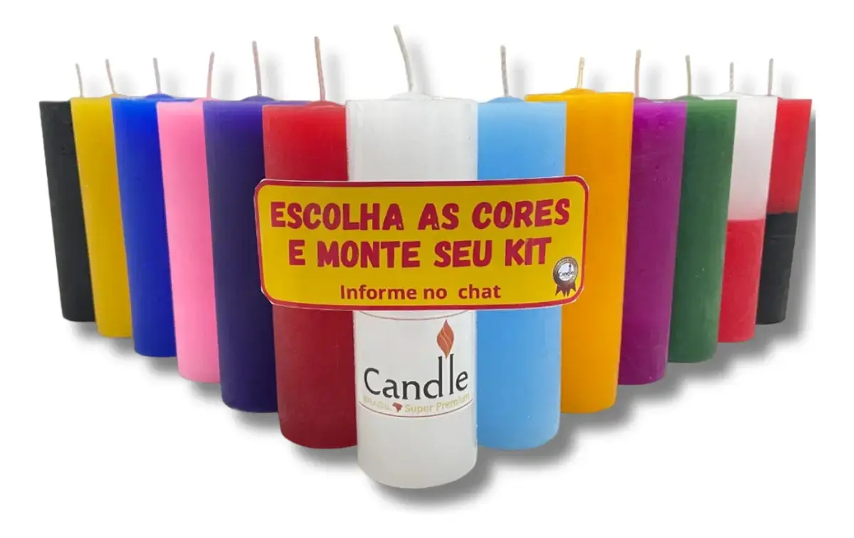 Kit 12 Velas 7 Dias Coloridas Votiva 260g Parafina Atacado Sem Fragrância