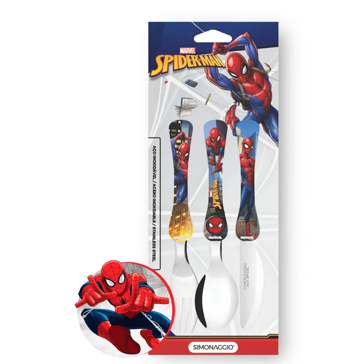 Kit Talher Infantil com 3 peças Personagem Disney