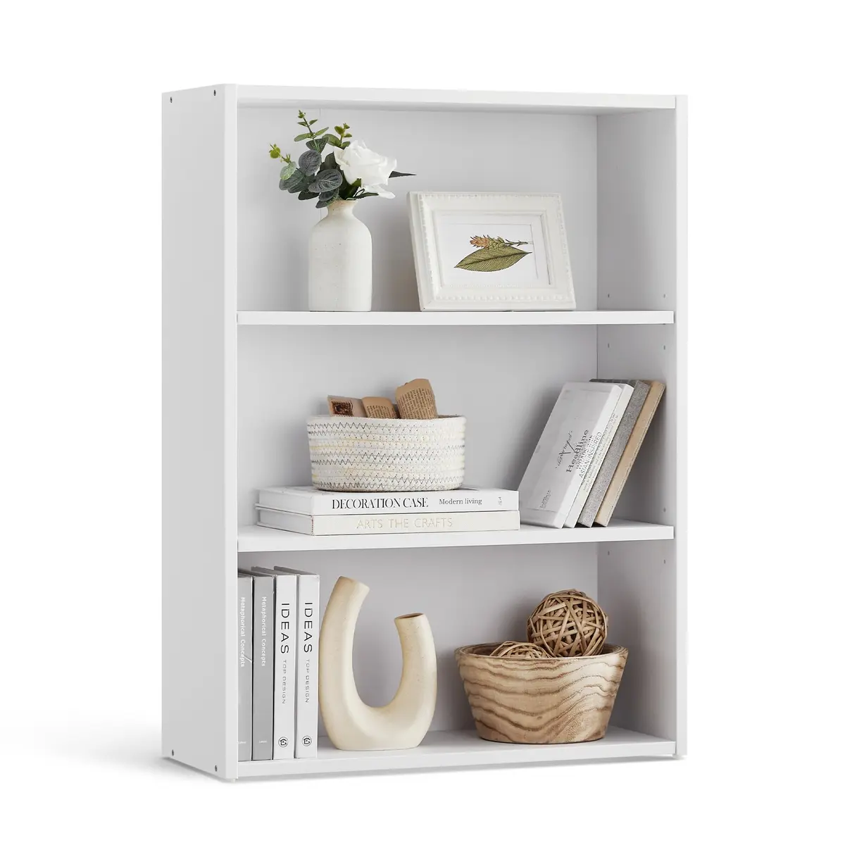 VASAGLE Estante de Livros, Prateleira Aberta para Armazenamento | Para Sala de Estar, Escritório, Sala de Jantar, 24 x 60 x 81,2 cm, BRLBC163T14
