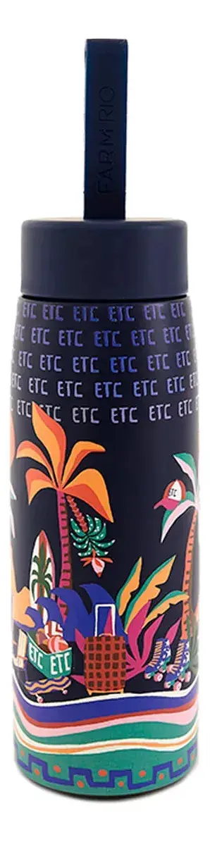 Garrafa Térmica Farm Rio de Aço Inoxidável 500 ml Azul-escuro