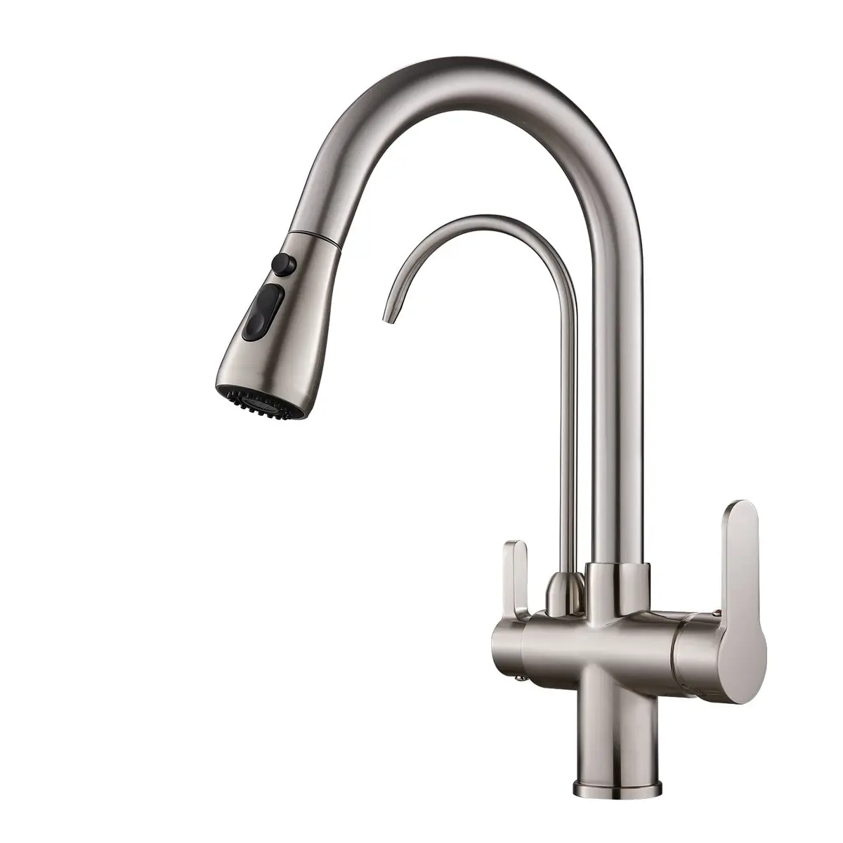 YESOP Torneira De Bancada Cozinha P/filtro Extensível Monocomando Cozinha Pia Escovado