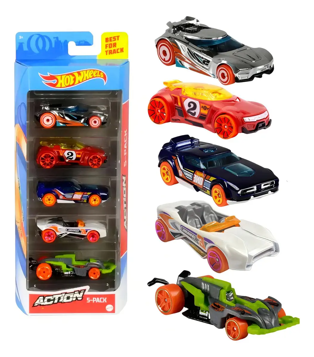 Conjunto 5 Carrinhos Hot Wheels - Mattel