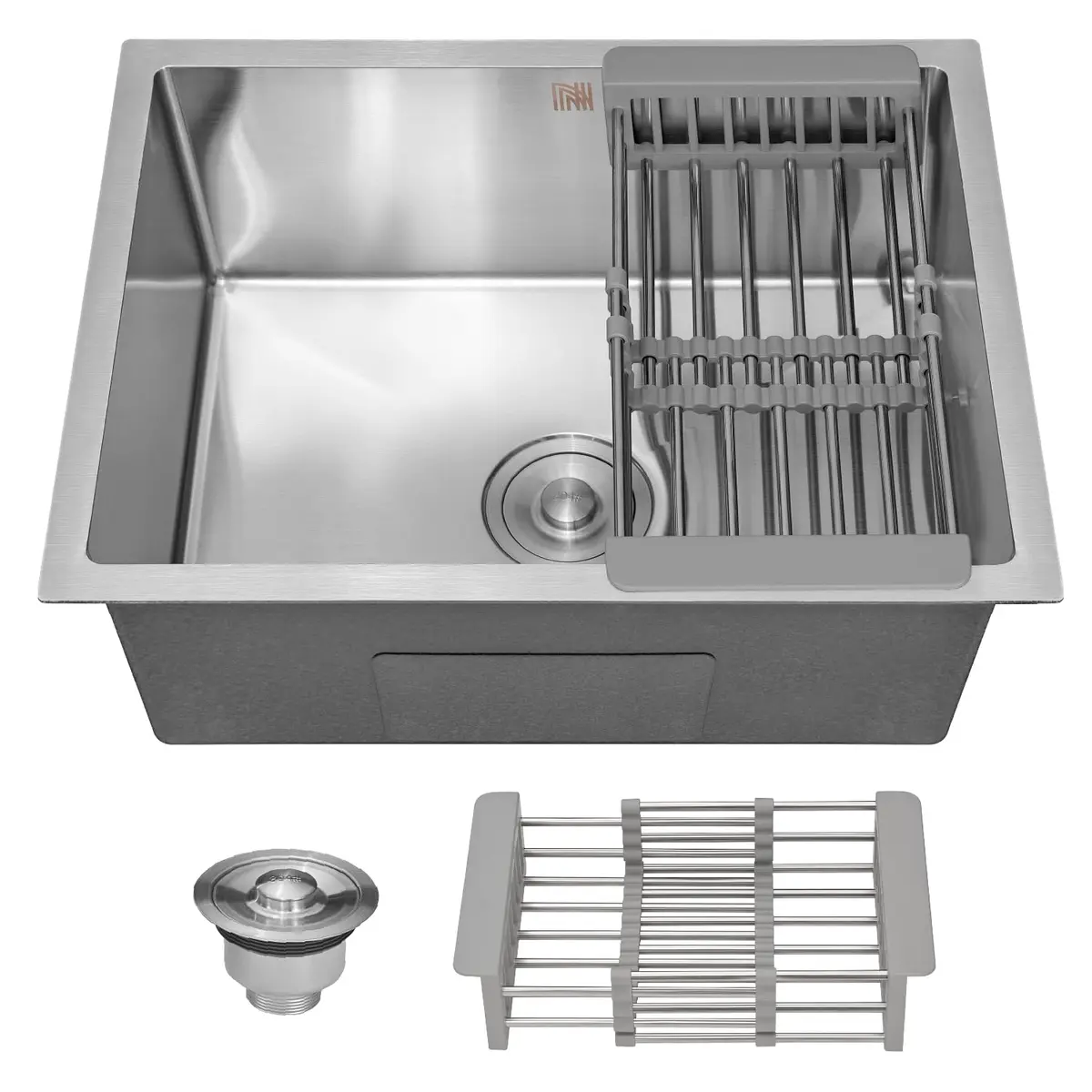 HOLTTER Kit Cuba Cozinha Gourmet Aço Inox 304 Resistente Corrosão Acompanha Cesto Escorredor Elegante Chique Fácil Limpeza Antirruído Embutir Sobrepor Cozinha Ilha Espaço Gourmet (Preta)