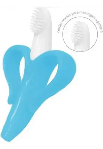 Massageador De Gengiva Banana Azul Buba - 1