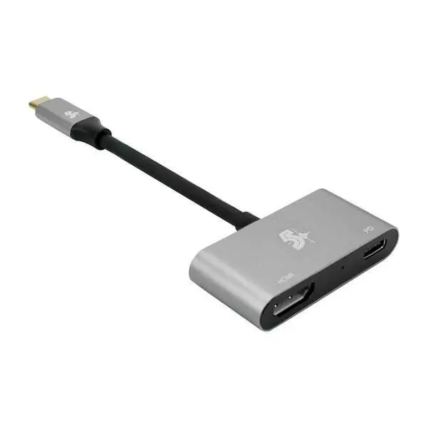Cabo Adaptador Usb 3.1 Tipo C + Hdmi Fêmea 4k + Usb-c Pd 5+ - 1