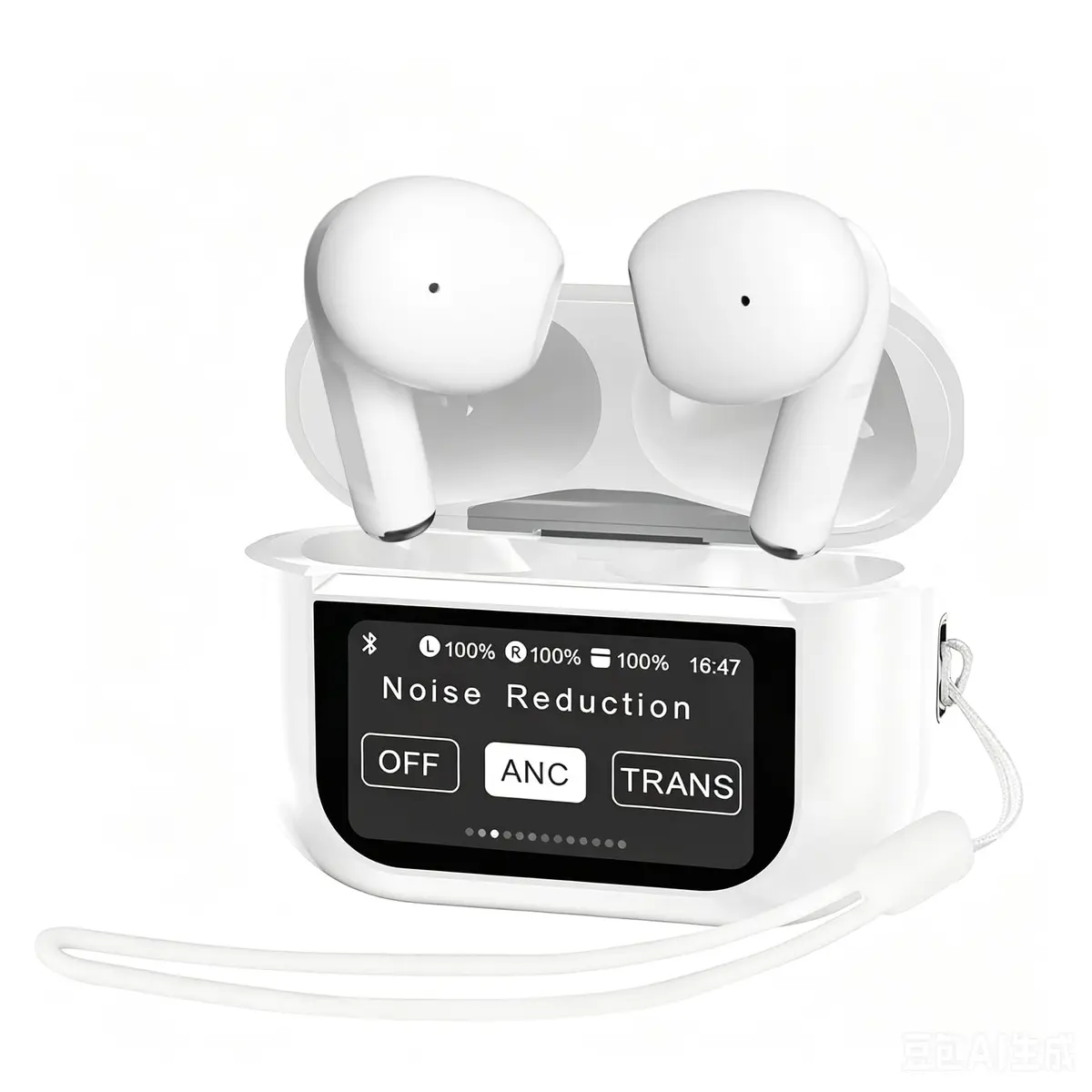 Fone de Ouvido Bluetooth com Tela LED, Chamada ENC, 24h de Bateria, Baixa Latência para Jogos, Som Hi-Fi 360°, Localização Antiperda - Case Digital - 1