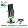 Microfone Fifine USB/XLR com RGB e saída fone - 1