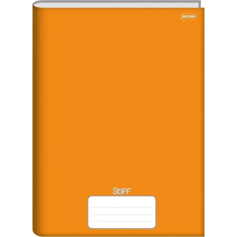 Jandaia - Caderno Brochura 1/4 Capa Dura 96 Fls Stiff Laranja - Pacote com 05 unidades
