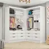Closet Casal Duplo Sevilha Premium Com 12 Gavetas Branco - 1