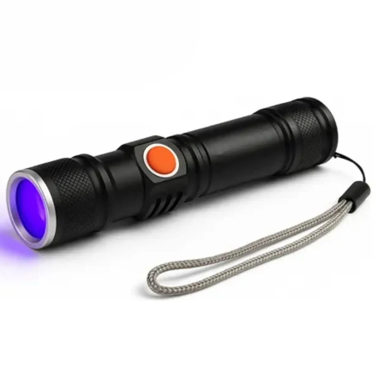 Lanterna LED UV Recarregável Luz Negra à prova d'água alumínio escorpiões vazamentos - YASDA