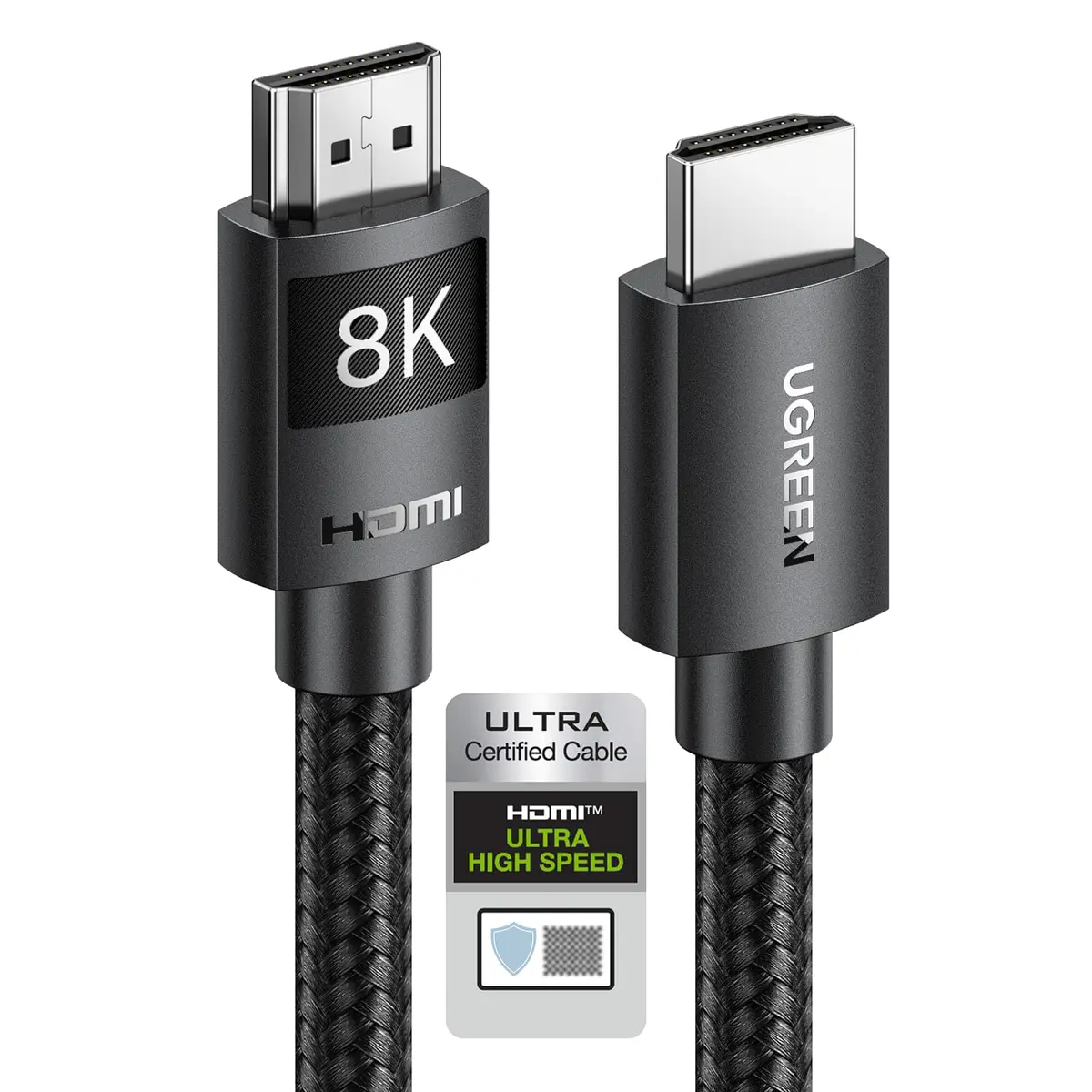 UGREEN Cabo HDMI 2.1 8K 3 M 48 Gbps, 4K@120Hz 8K@60Hz Nylon Trançado | Cabo HDMI Alta Velocidade Compatível com Dynamic HDR, eARC, Dolby Atmos, HDCP, Compatível com Projetor e Blu-ray