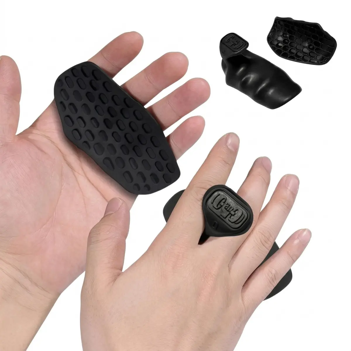 Protetor de Mãos Musculação Grip Silicone Anatômico 1 Par | Silicone antiderrapante com formato anatômico; indicado para crossfit, halteres e treino funcional, evita calos e bolhas
