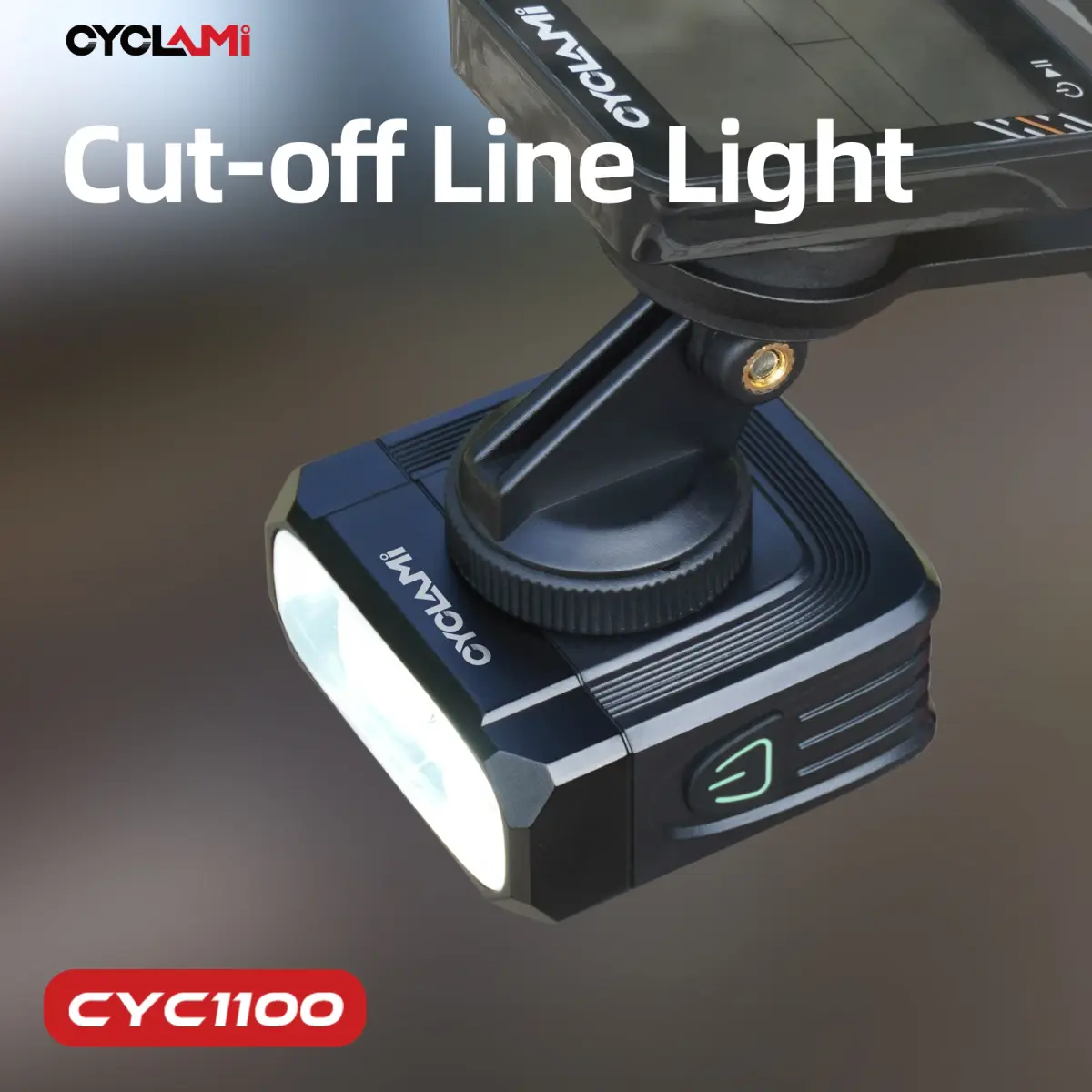 Luz de bicicleta CYCLAMI CYC1100 com feixe de luz de corte, farol para bicicleta de estrada e MTB, ciclismo noturno, 1100 lúmens, 2000mAh