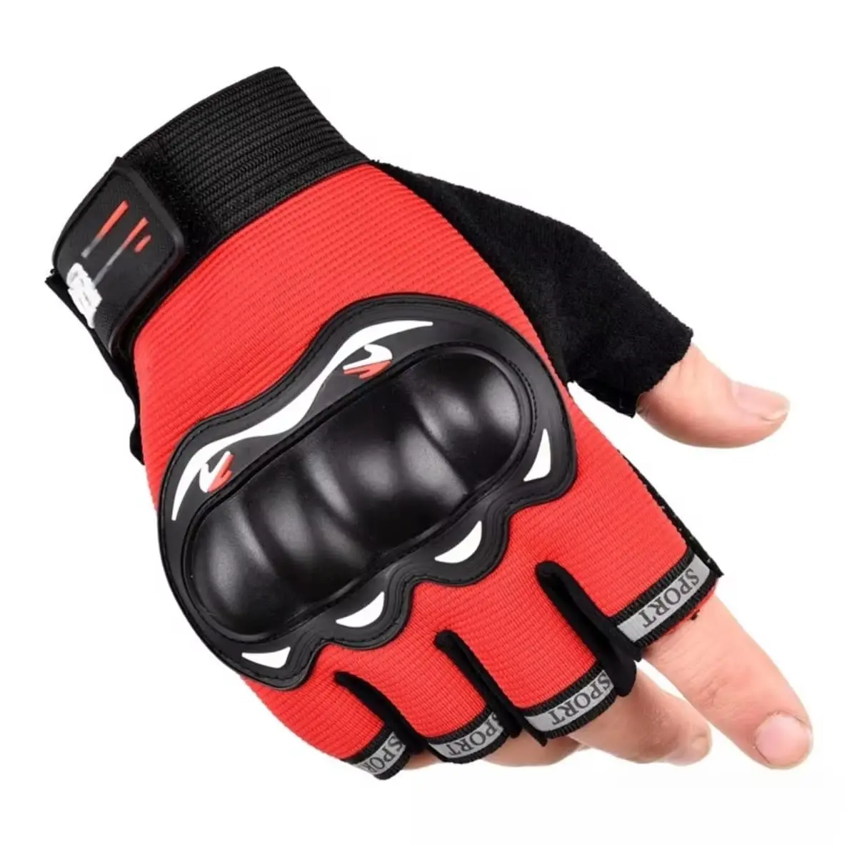 Par Luvas Unissex Meio Dedo Com Palma Antiderrapante Para Treino, Academia, Musculação, Ciclismo, Moto, Motoqueiro, Bike, Bicicleta - Conforto E Aderência - 1