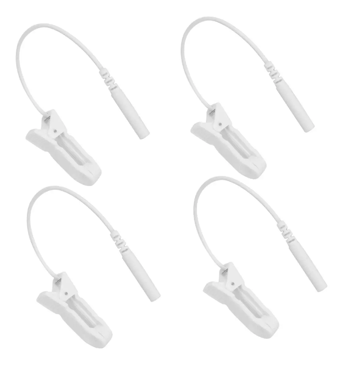 Kit com 4 Cabos com Clipe para Orelha TENS/EMS | Compatível com Aparelhos de Eletroestimulação, Plug - 1