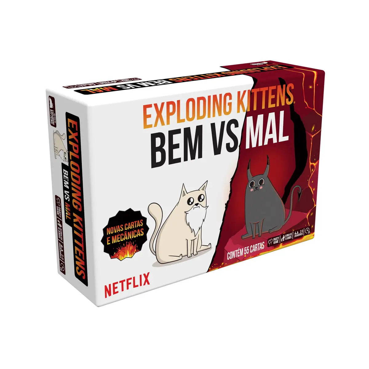 Asmodee, Exploding Kittens: Bem vs Mal, 2 a 5 Jogadores, Idade +8