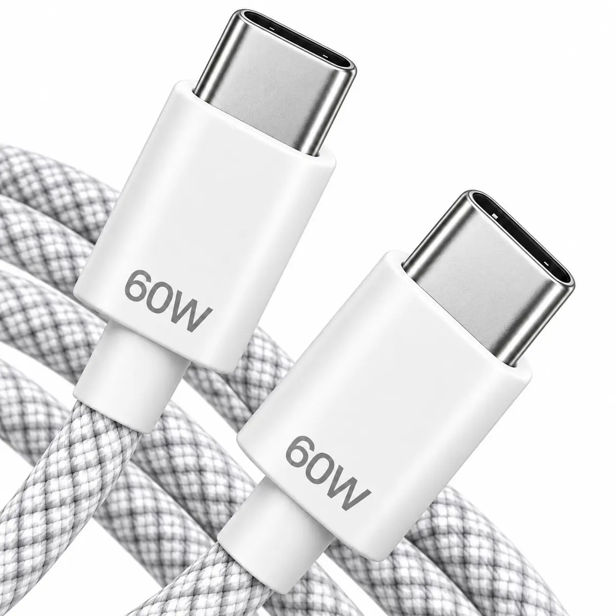 Cabo USB-C para USB-C 60W 2m Reforçado para iPhone e Samsung | Para iPhone 15, 16 e 17, Samsung, Motorola, Xiaomi e outros dispositivos USB-C