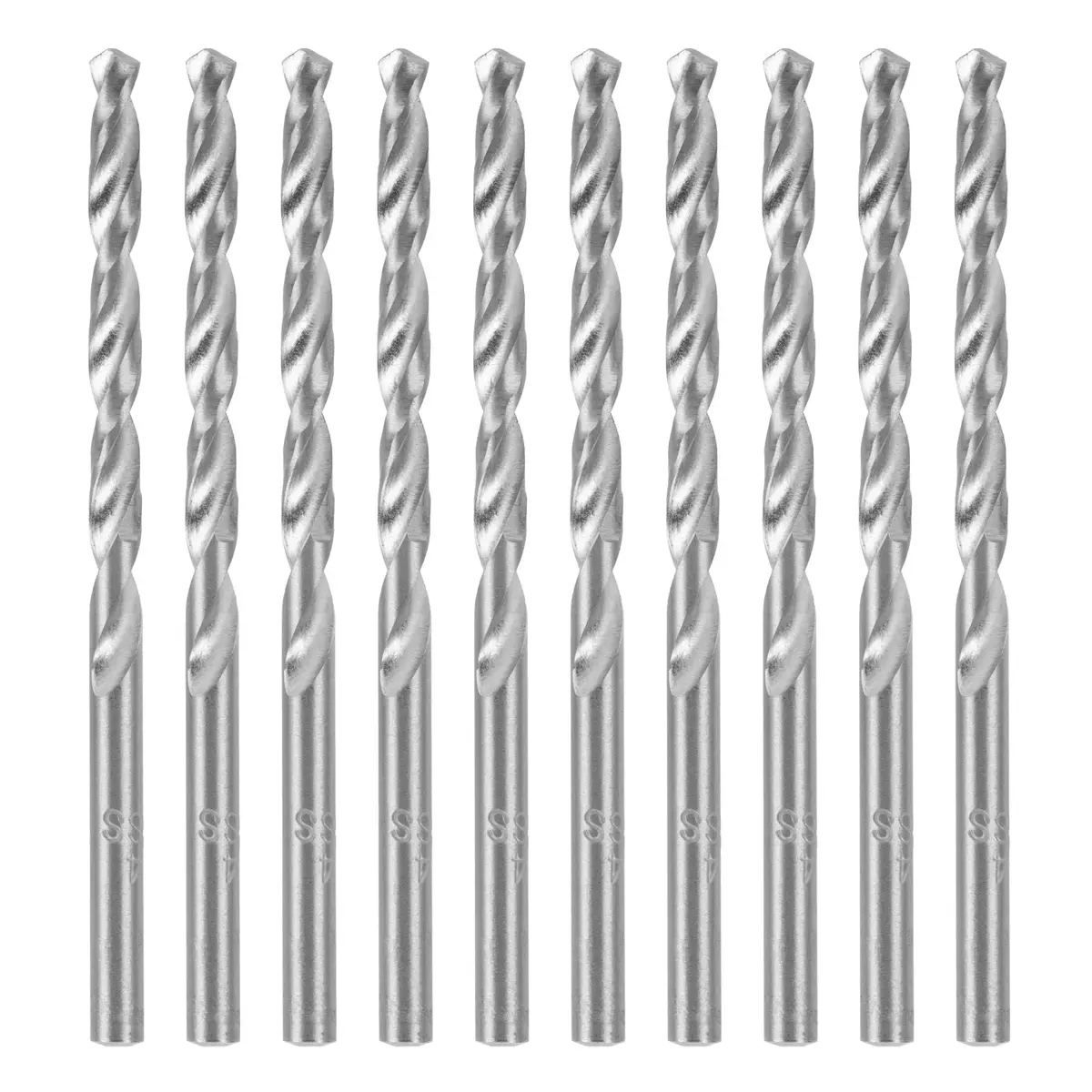 MTX Broca para Metal 4,0 mm HSS Aço Rápido Polida – Ângulo 135°, Norma DIN 344, Haste Cilíndrica, Kit com 10 Peças