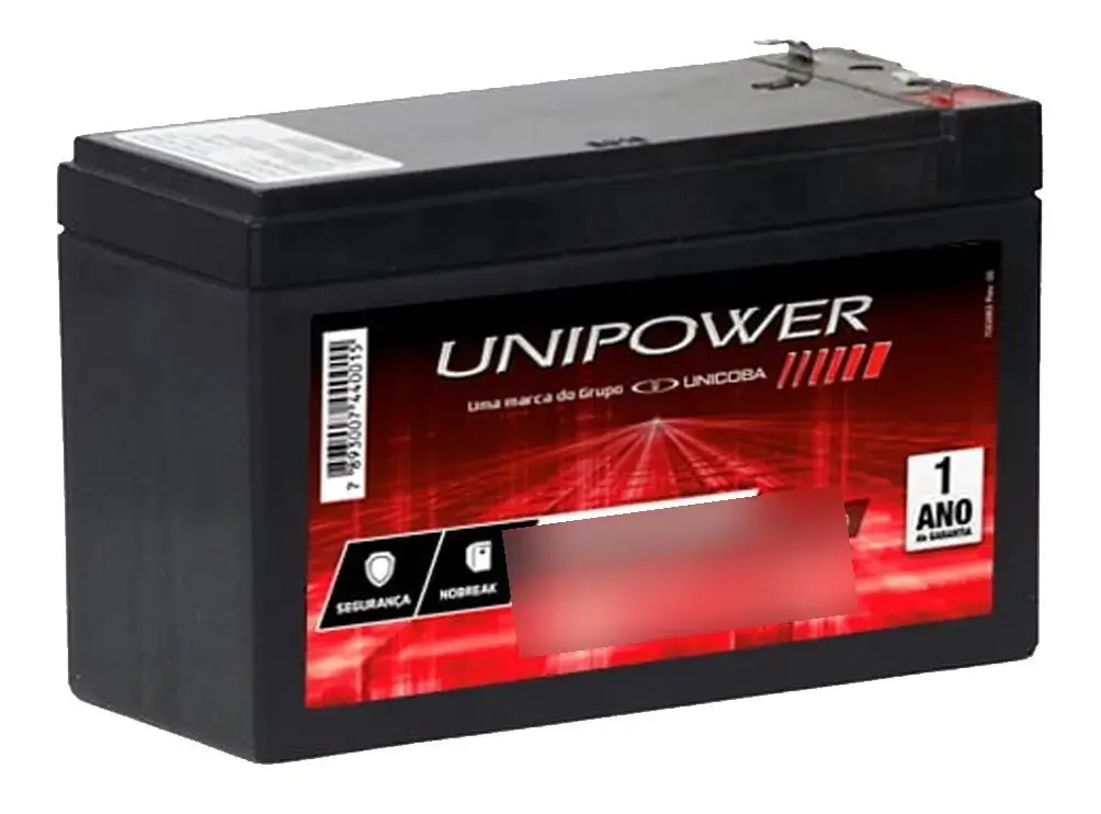 Bateria Selada Unipower UP1270SEG 12V 7Ah para Nobreak e Segurança