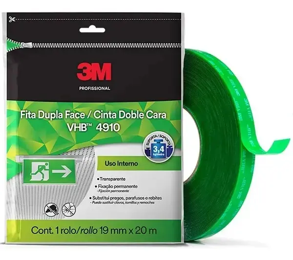 3M H0002317875 fita dupla face Vhb 19mm X 20m