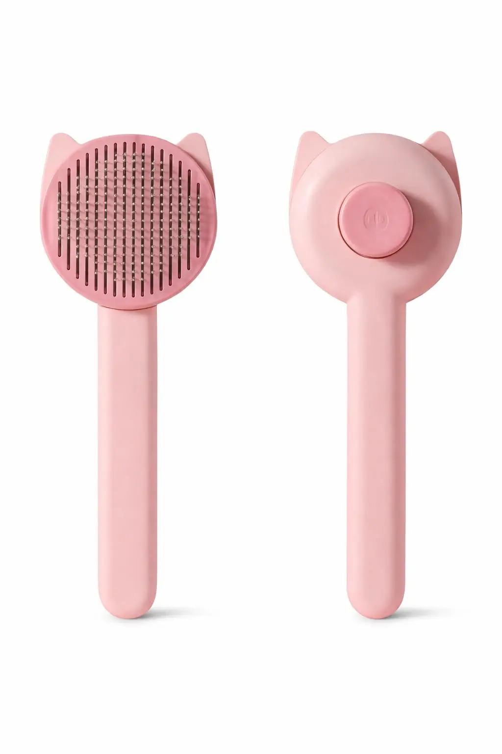 Escova Removedora de Subpelo para Cães e Gatos, Rosa | Inteligente, Autolimpante, Profissional, Ergonômica