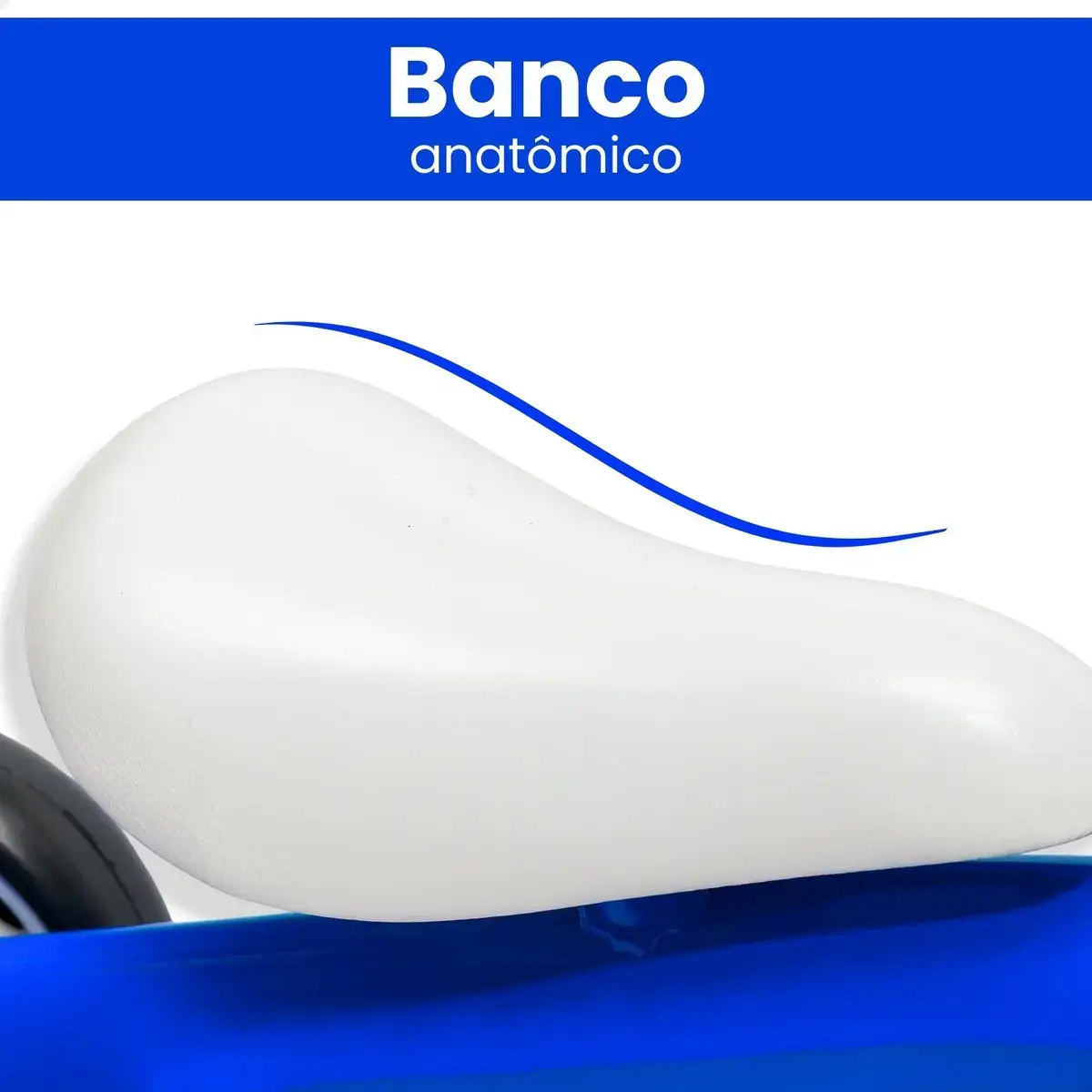 Bicicleta Infantil De Equilíbrio Sem Pedal Andador 4 Rodas Cor Azul thumbnail 5