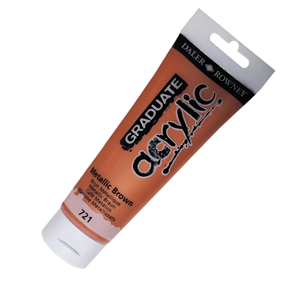 DALER ROWNEY Graduate Acrylic, Tinta Acrilica em Bisnaga de 120ml, Cor Marron Metalizado (721)
