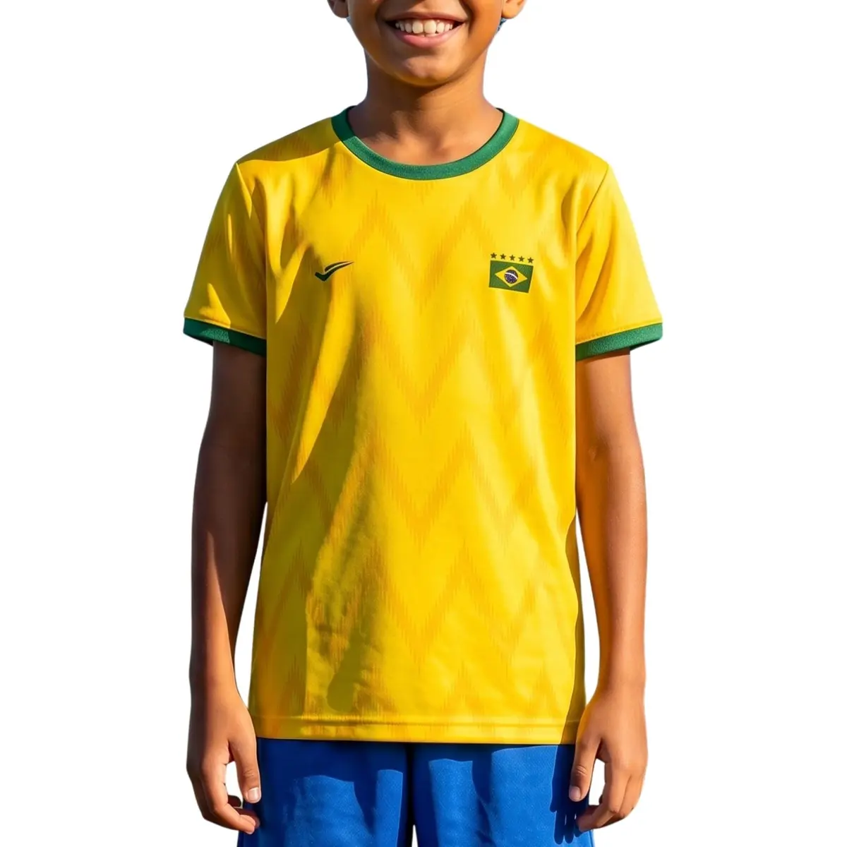 Camiseta do Brasil Infantil Copa do Mundo Elite Dry Fit